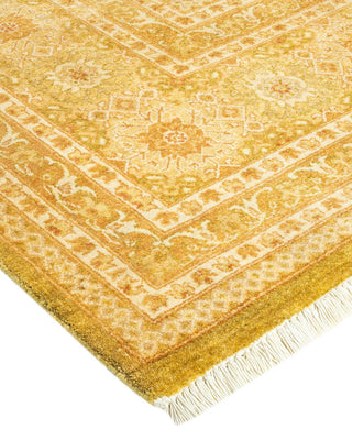 Traditional Mogul Green Wool Area Rug 8' 1" x 10' 1" - Solo Rugs