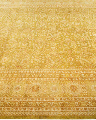 Traditional Mogul Green Wool Area Rug 8' 1" x 10' 1" - Solo Rugs