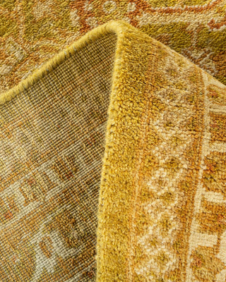 Traditional Mogul Green Wool Area Rug 8' 1" x 10' 1" - Solo Rugs