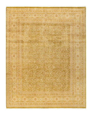 Traditional Mogul Green Wool Area Rug 8' 1" x 10' 1" - Solo Rugs