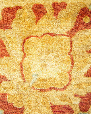 Traditional Mogul Ivory Wool Area Rug 6' 0" x 9' 1" - Solo Rugs