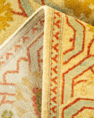 Traditional Mogul Ivory Wool Area Rug 6' 0" x 9' 1" - Solo Rugs