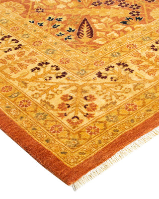 Traditional Mogul Brown Wool Area Rug 6' 1" x 8' 10" - Solo Rugs