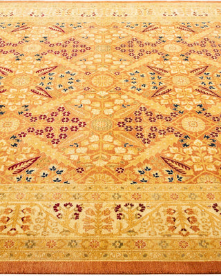 Traditional Mogul Brown Wool Area Rug 6' 1" x 8' 10" - Solo Rugs