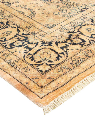 Traditional Mogul Beige Wool Area Rug 6' 2" x 9' 2" - Solo Rugs