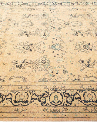 Traditional Mogul Beige Wool Area Rug 6' 2" x 9' 2" - Solo Rugs