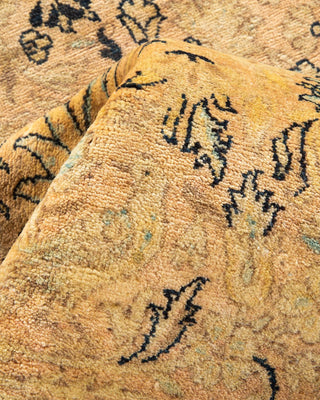 Traditional Mogul Beige Wool Area Rug 6' 2" x 9' 2" - Solo Rugs