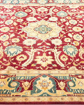 Traditional Mogul Red Wool Area Rug 6' 2" x 8' 10" - Solo Rugs