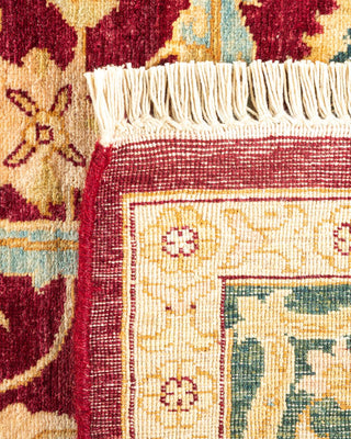 Traditional Mogul Red Wool Area Rug 6' 2" x 8' 10" - Solo Rugs