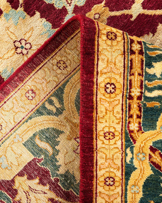 Traditional Mogul Red Wool Area Rug 6' 2" x 8' 10" - Solo Rugs