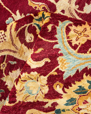 Traditional Mogul Red Wool Area Rug 6' 2" x 8' 10" - Solo Rugs