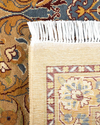 Traditional Mogul Yellow Wool Area Rug 9' 3" x 12' 2" - Solo Rugs