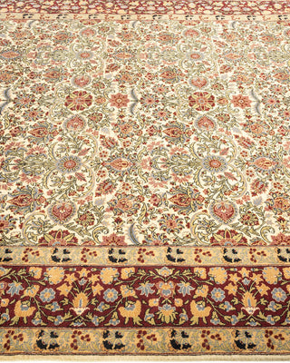 Traditional Mogul Ivory Wool Area Rug 6' 0" x 8' 7" - Solo Rugs