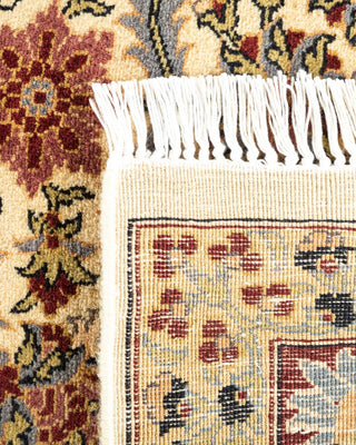 Traditional Mogul Ivory Wool Area Rug 6' 0" x 8' 7" - Solo Rugs