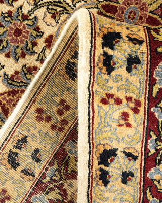 Traditional Mogul Ivory Wool Area Rug 6' 0" x 8' 7" - Solo Rugs