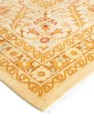 Traditional Mogul Ivory Wool Area Rug 9' 3" x 12' 1" - Solo Rugs