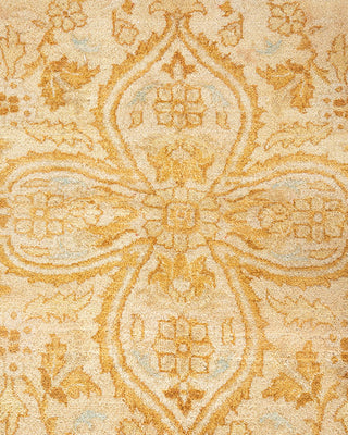 Traditional Mogul Ivory Wool Area Rug 9' 3" x 12' 1" - Solo Rugs