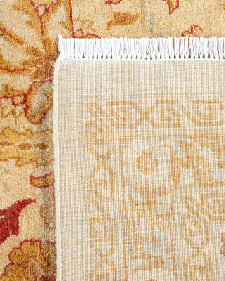 Traditional Mogul Ivory Wool Area Rug 9' 3" x 12' 1" - Solo Rugs