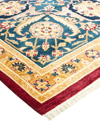 Traditional Mogul Red Wool Area Rug 8' 2" x 10' 5" - Solo Rugs