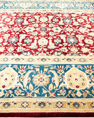 Traditional Mogul Red Wool Area Rug 8' 2" x 10' 5" - Solo Rugs