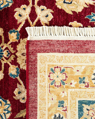 Traditional Mogul Red Wool Area Rug 8' 2" x 10' 5" - Solo Rugs