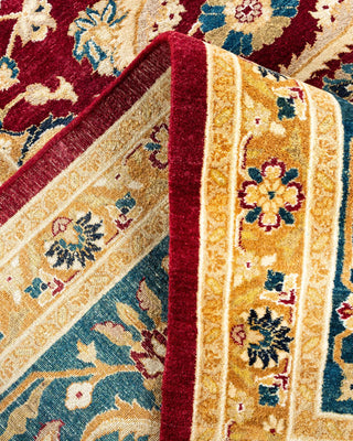 Traditional Mogul Red Wool Area Rug 8' 2" x 10' 5" - Solo Rugs