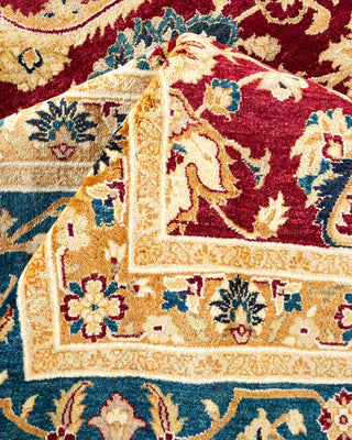 Traditional Mogul Red Wool Area Rug 8' 2" x 10' 5" - Solo Rugs