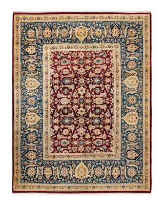 Traditional Mogul Red Wool Area Rug 8' 2" x 10' 5" - Solo Rugs