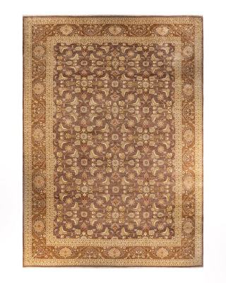 Contemporary Eclectic Brown Wool Area Rug 12' 3" x 17' 8" - Solo Rugs
