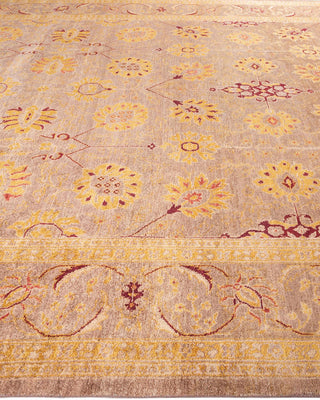 Contemporary Eclectic Brown Wool Area Rug 9' 2" x 12' 5" - Solo Rugs