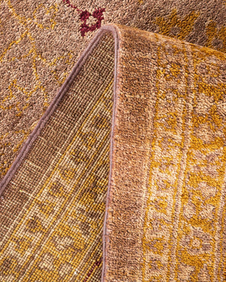 Contemporary Eclectic Brown Wool Area Rug 9' 2" x 12' 5" - Solo Rugs