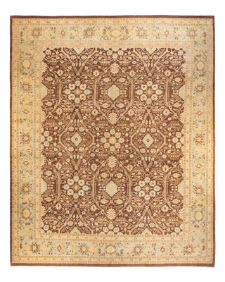 Contemporary Eclectic Brown Wool Area Rug 12' 3" x 14' 2" - Solo Rugs