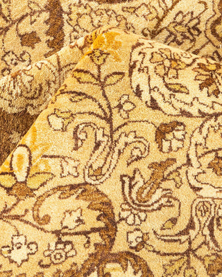 Traditional Mogul Yellow Wool Area Rug 8' 3" x 10' 4" - Solo Rugs