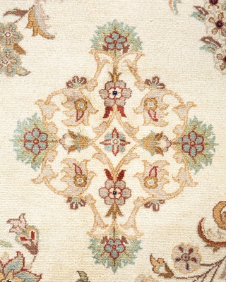Traditional Mogul Ivory Wool Area Rug 9' 2" x 13' 0" - Solo Rugs