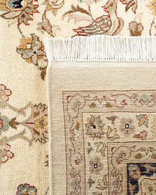 Traditional Mogul Ivory Wool Area Rug 9' 2" x 13' 0" - Solo Rugs