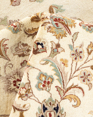 Traditional Mogul Ivory Wool Area Rug 9' 2" x 13' 0" - Solo Rugs