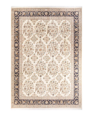 Traditional Mogul Ivory Wool Area Rug 9' 2" x 13' 0" - Solo Rugs