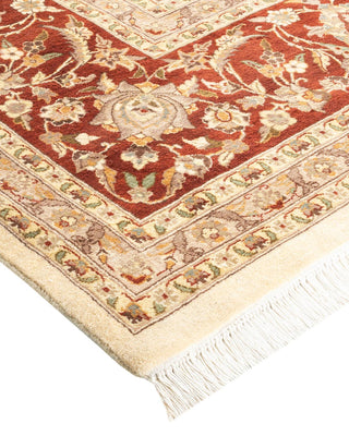 Traditional Mogul Ivory Wool Area Rug 9' 0" x 12' 10" - Solo Rugs