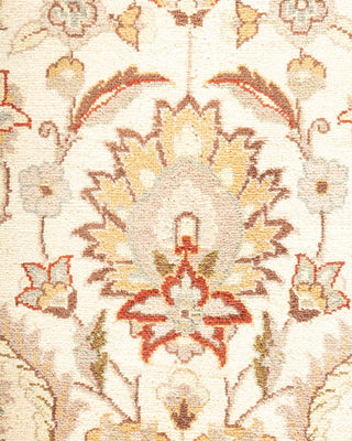 Traditional Mogul Ivory Wool Area Rug 9' 0" x 12' 10" - Solo Rugs