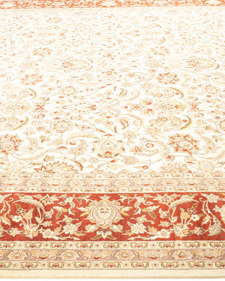 Traditional Mogul Ivory Wool Area Rug 9' 0" x 12' 10" - Solo Rugs