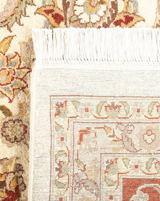 Traditional Mogul Ivory Wool Area Rug 9' 0" x 12' 10" - Solo Rugs