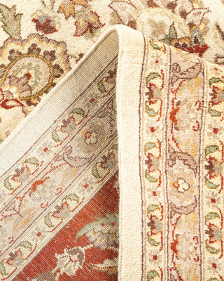 Traditional Mogul Ivory Wool Area Rug 9' 0" x 12' 10" - Solo Rugs