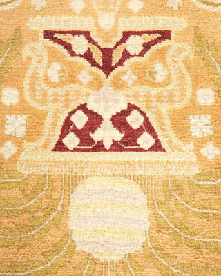 Traditional Mogul Brown Wool Area Rug 9' 3" x 12' 5" - Solo Rugs