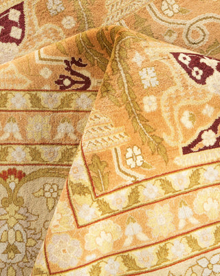Traditional Mogul Brown Wool Area Rug 9' 3" x 12' 5" - Solo Rugs