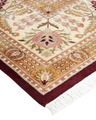 Traditional Mogul Orange Wool Area Rug 9' 2" x 12' 4" - Solo Rugs