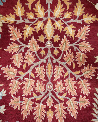 Traditional Mogul Orange Wool Area Rug 9' 2" x 12' 4" - Solo Rugs