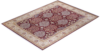 Traditional Mogul Orange Wool Area Rug 9' 2" x 12' 4" - Solo Rugs