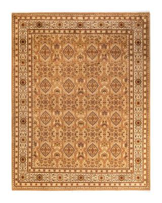 Traditional Mogul Brown Wool Area Rug 8' 3" x 10' 9" - Solo Rugs