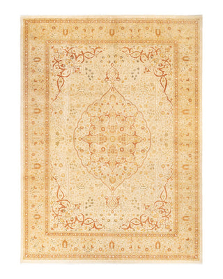 Traditional Mogul Ivory Wool Area Rug 10' 2" x 13' 10" - Solo Rugs
