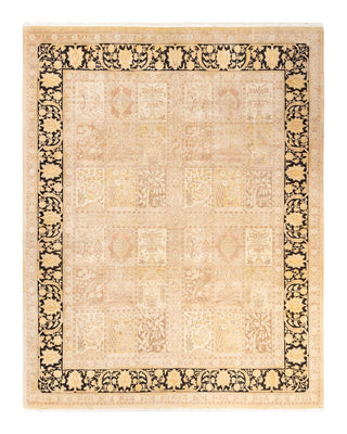 Traditional Mogul Ivory Wool Area Rug 8' 4" x 10' 6" - Solo Rugs